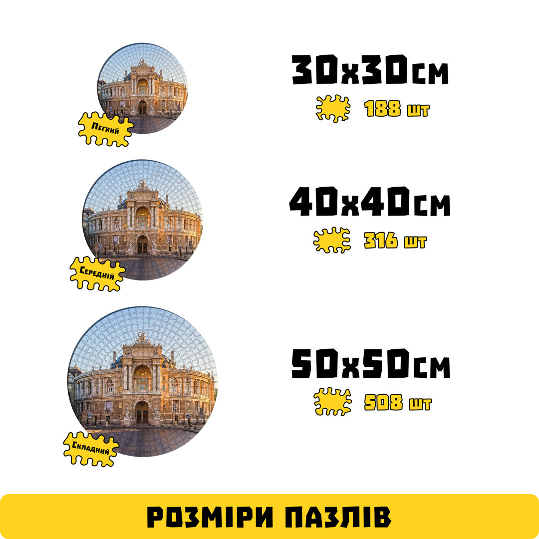 Дерев'яний Пазл Одеська Опера
