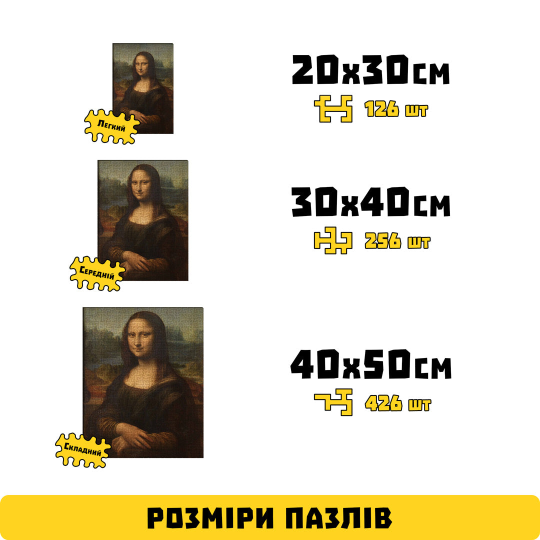 Дерев'яний Пазл-лабіринт Мона Ліза